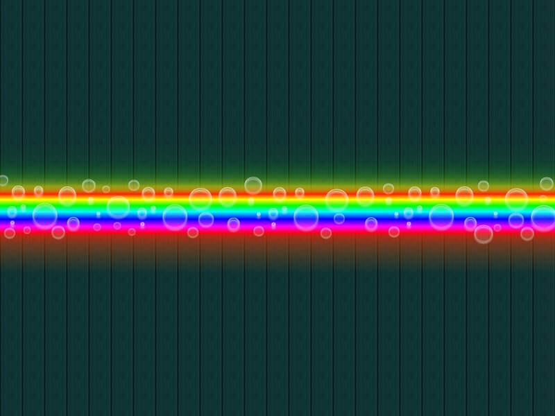 rainbow light with bubbles
