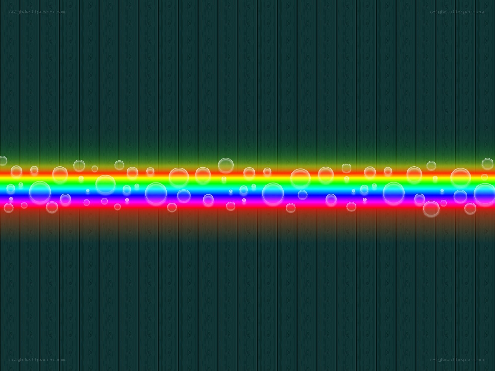 rainbow light with bubbles