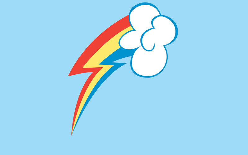 Rainbow Lightning Bolt — Blue