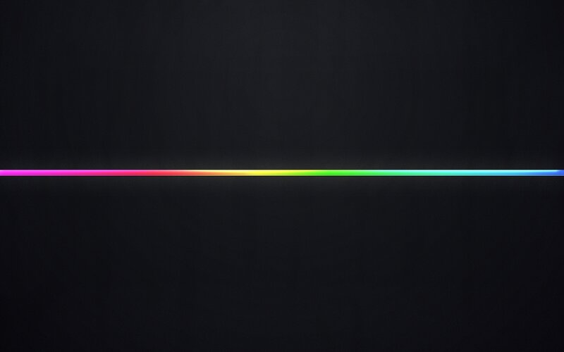 rainbow line on black