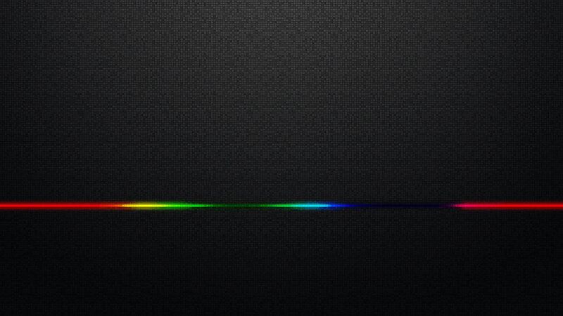 rainbow line on dark grid