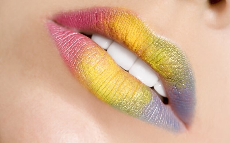 rainbow lips makeup