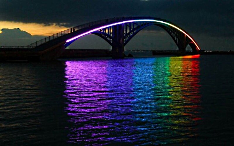 Rainbow-lit Bridge — Purple