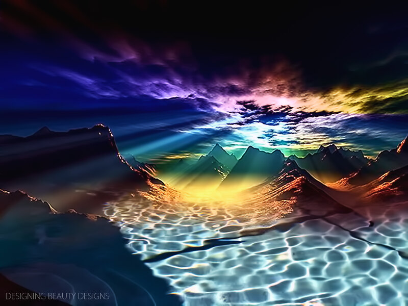 Rainbow-lit Mountains