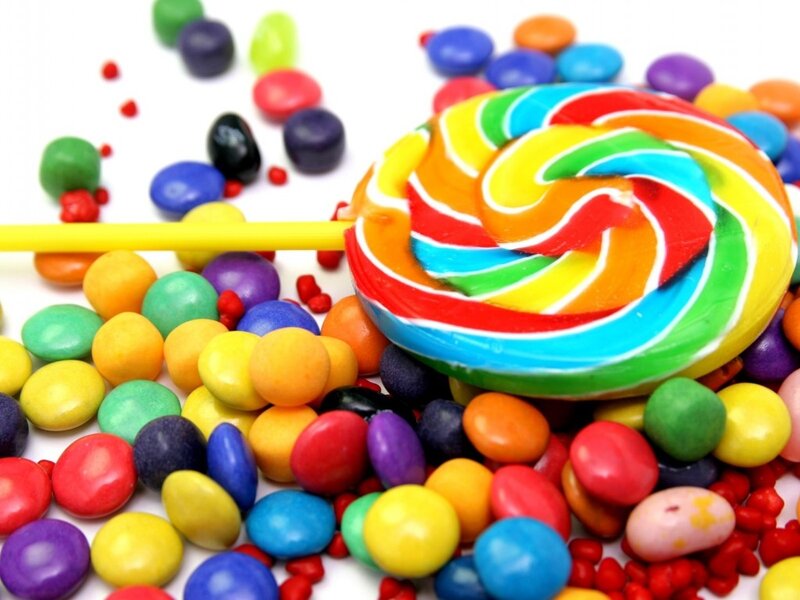 Rainbow Lollipop and Candies