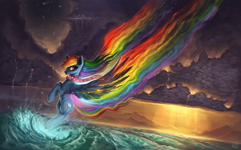 Rainbow-maned Pony