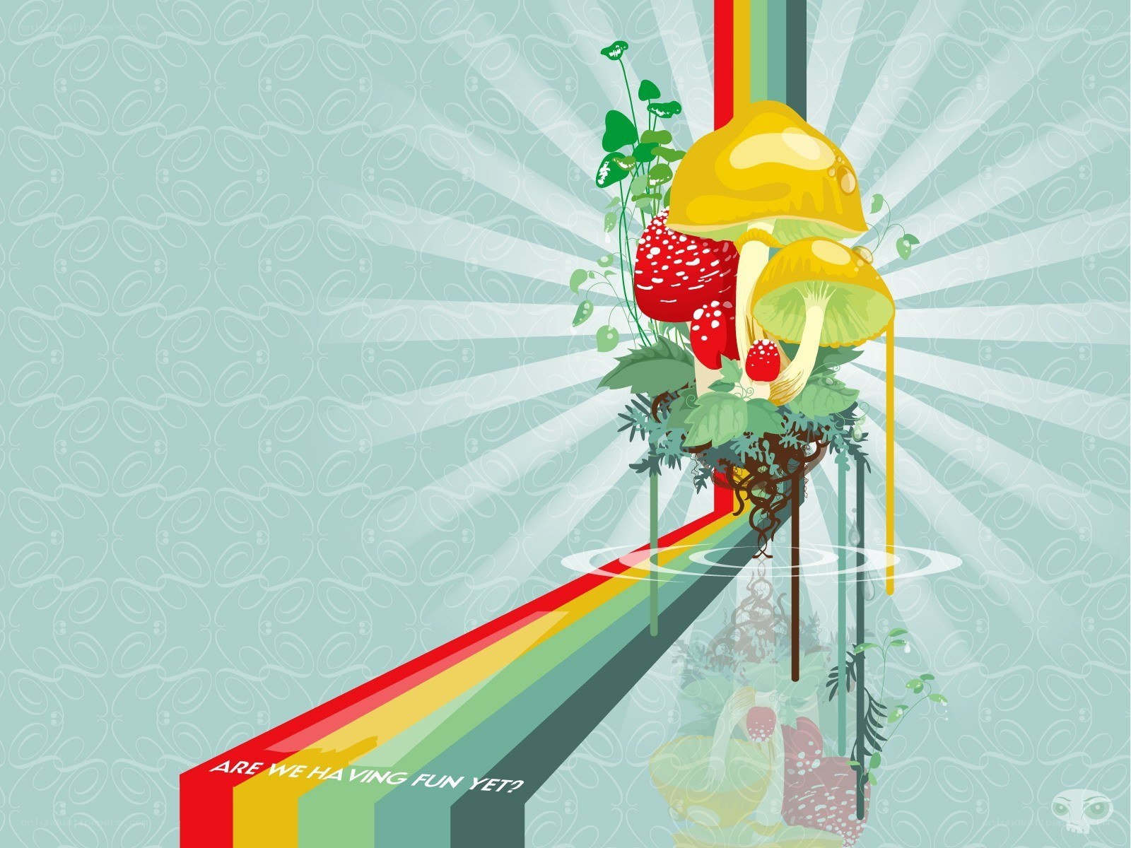Rainbow mushroom fantasy