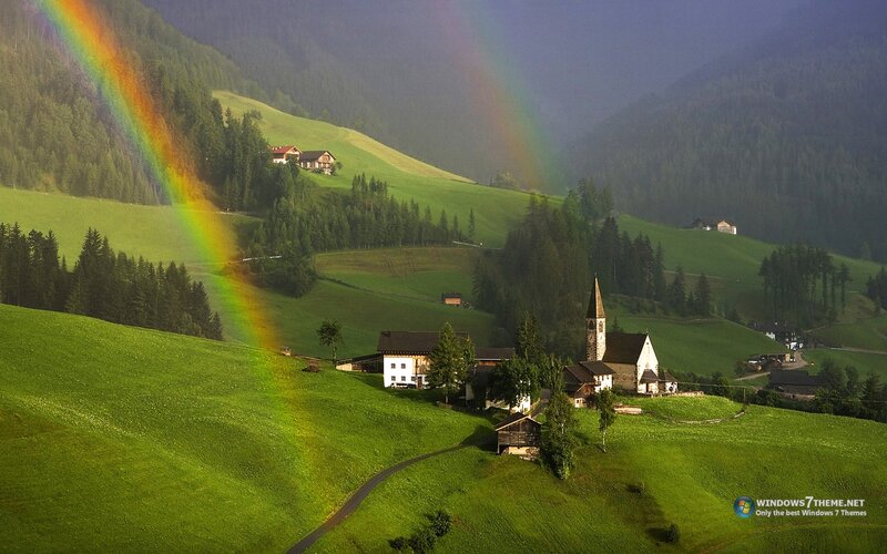 Rainbow over Alpine Village
