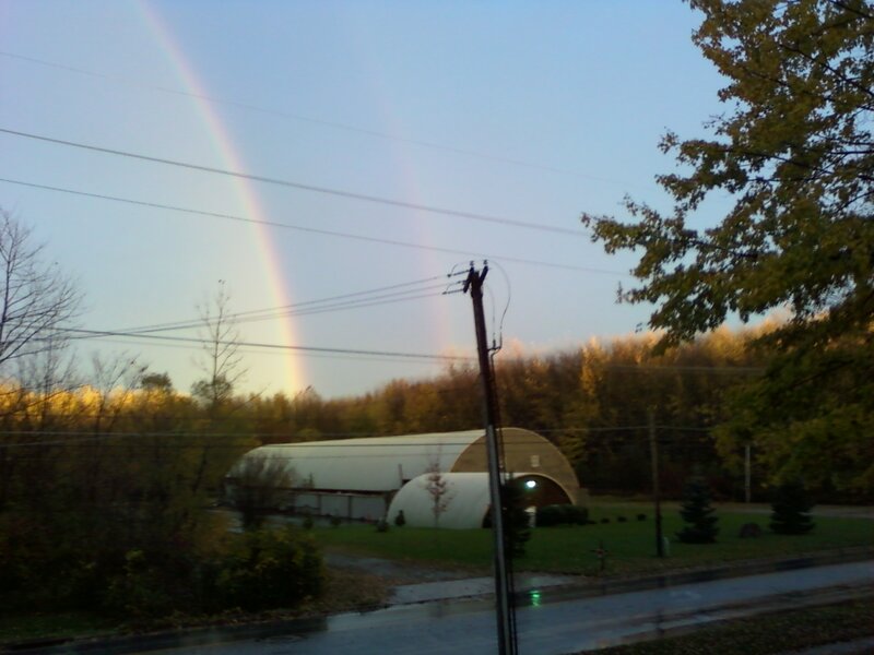 Rainbow over Barn — Green