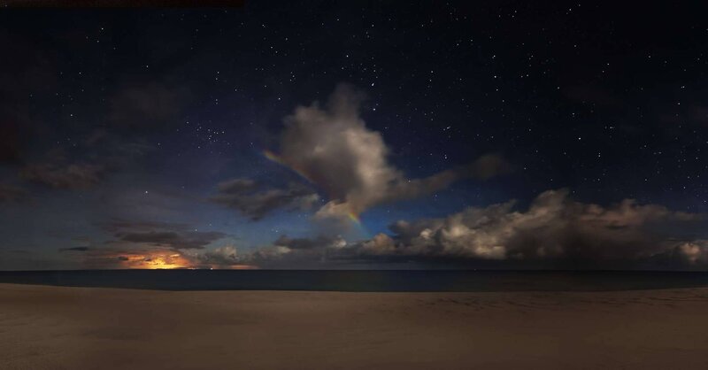 Rainbow over Beach — Black