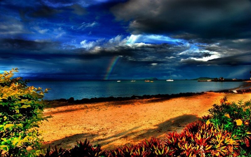 Rainbow over Beach