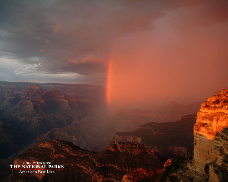 Rainbow over Canyon — Orange