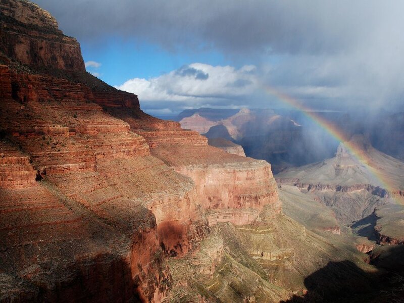 Rainbow over Canyon — Red