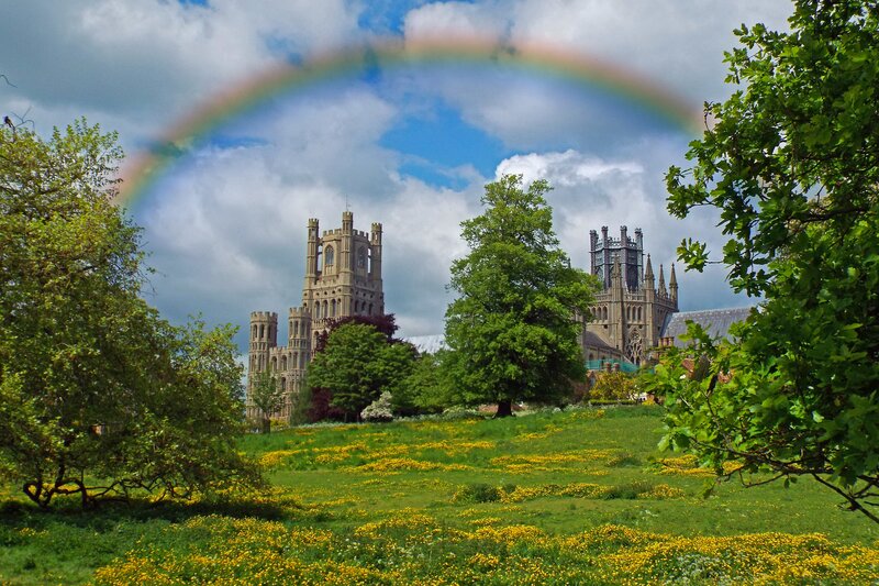 Rainbow over Cathedral — Green