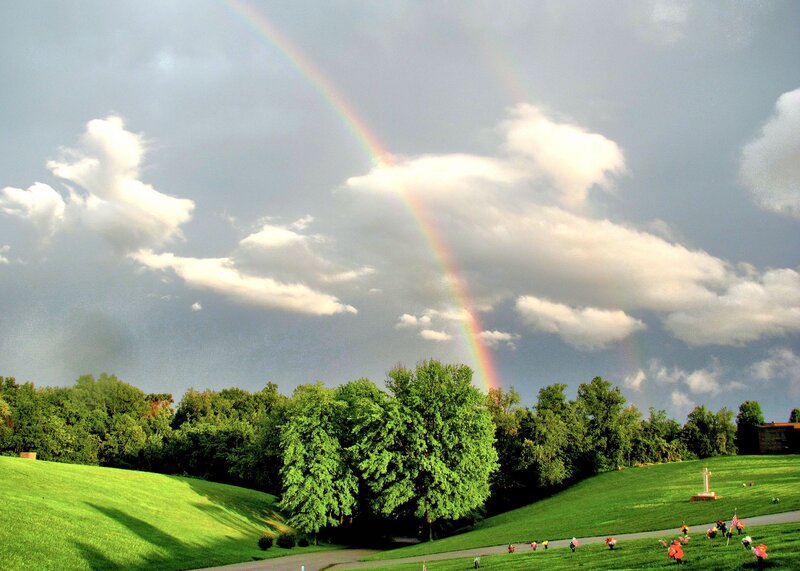 Rainbow over Cemetery