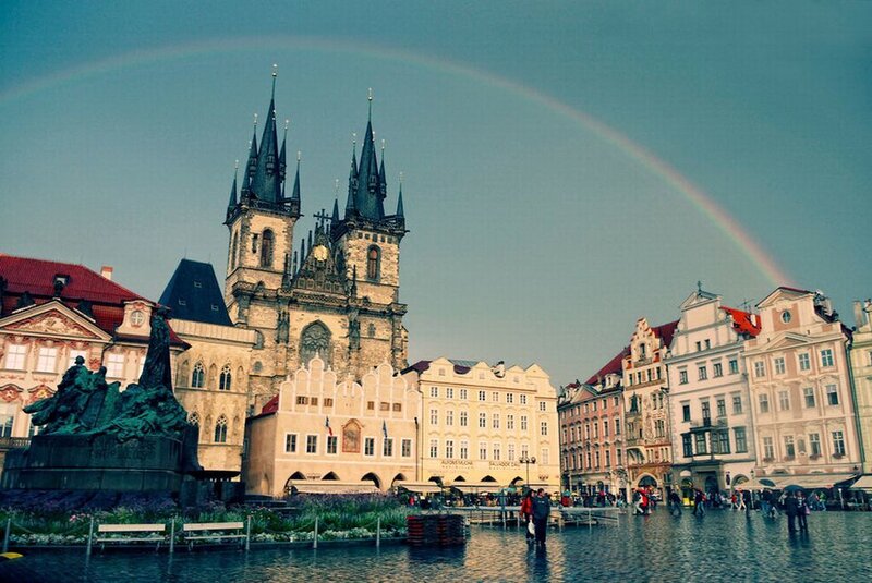 Rainbow over Church