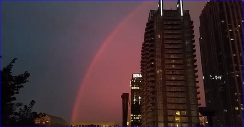 Rainbow over City — Purple