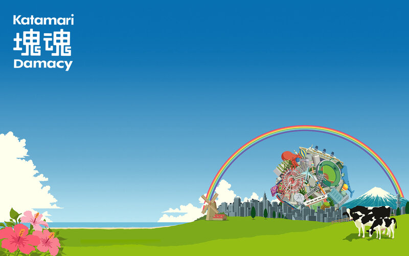 Rainbow over Cityscape — Blue, Serene