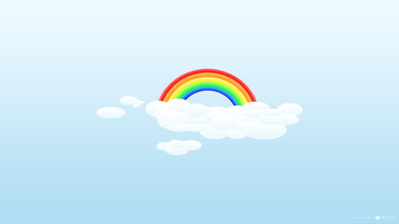 rainbow over clouds