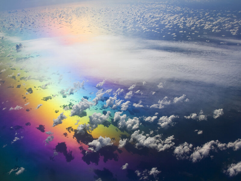 Rainbow over Clouds — Purple