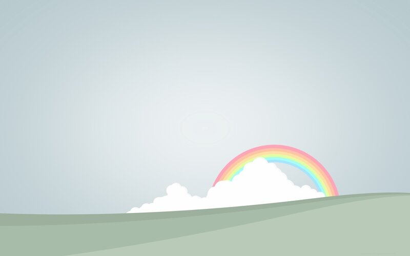 Rainbow over Clouds — White