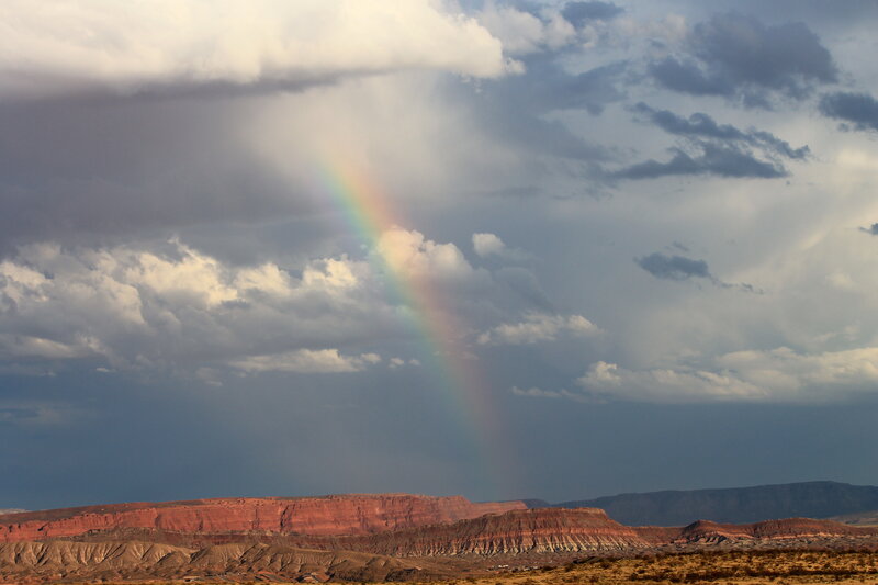 Rainbow over Desert Canyon — Red