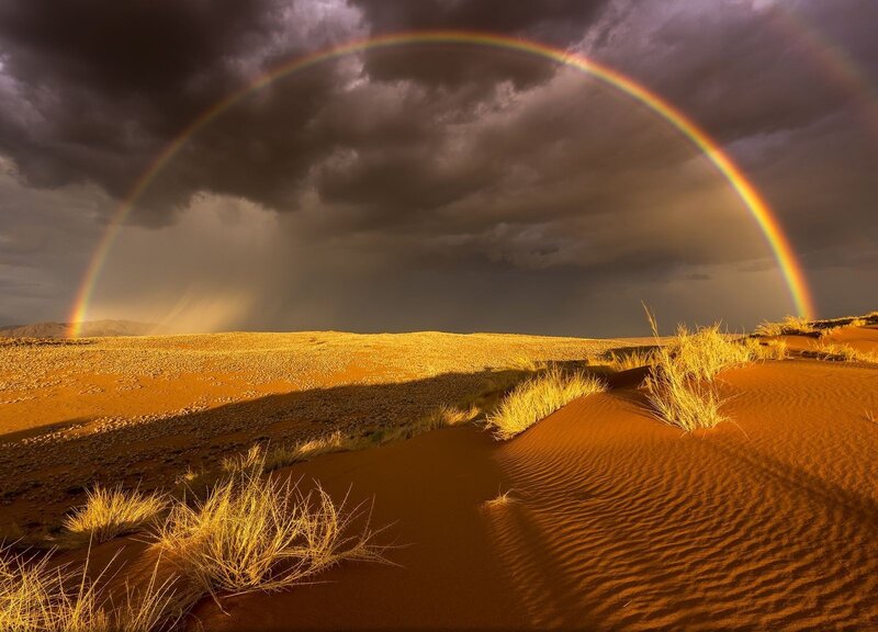 Rainbow over Desert — Orange
