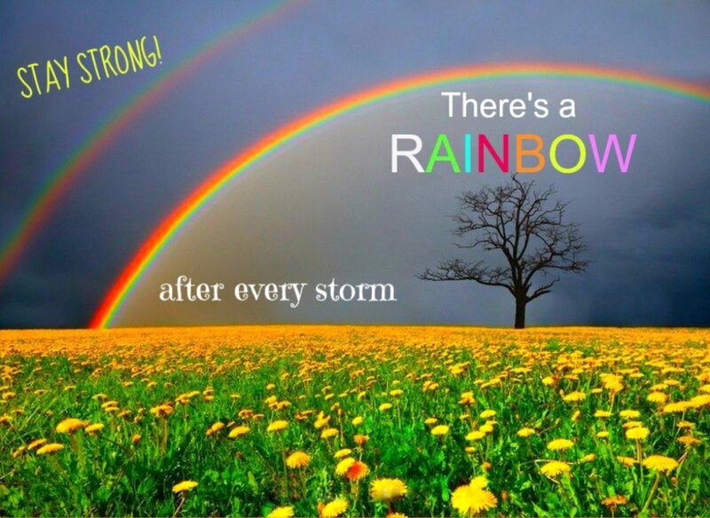Rainbow over Field — Yellow, Hopeful