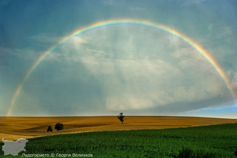 Rainbow over Fields