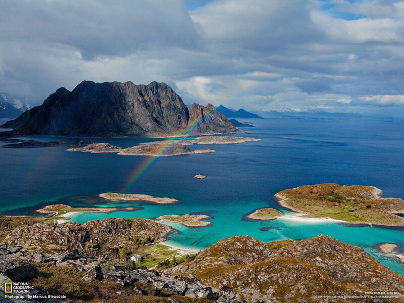 Rainbow over Fjord — Blue