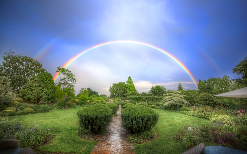 Rainbow over Garden