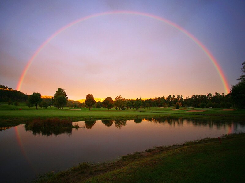 Rainbow over Golf Course — Purple