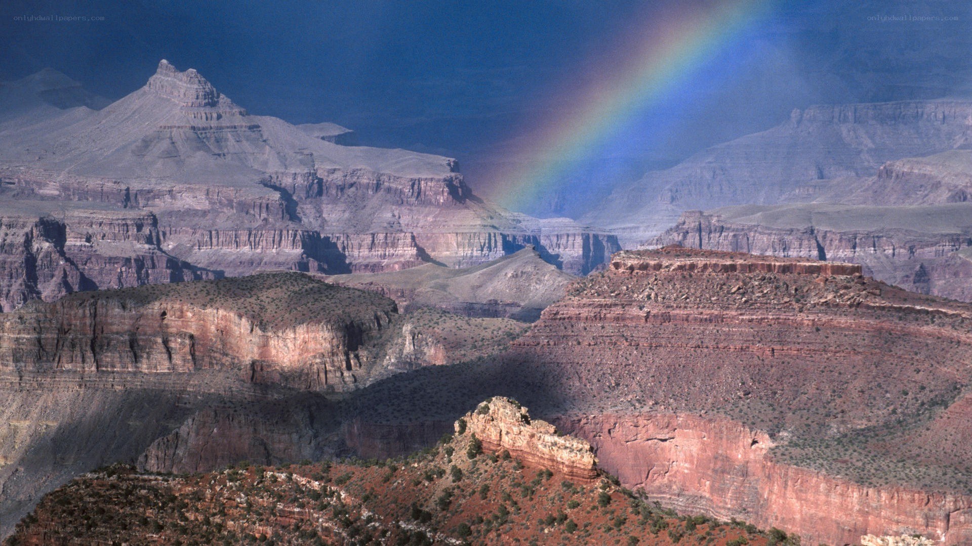 Rainbow over Grand Canyon