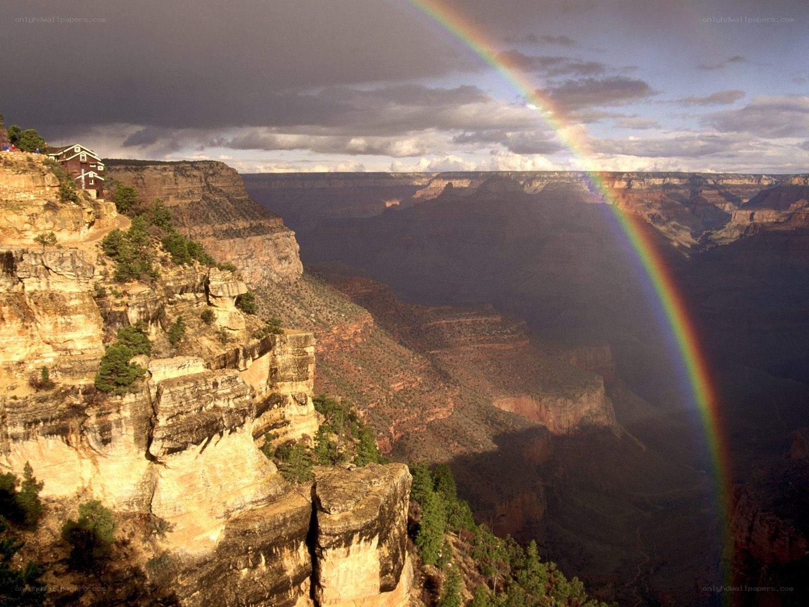 Rainbow over Grand Canyon