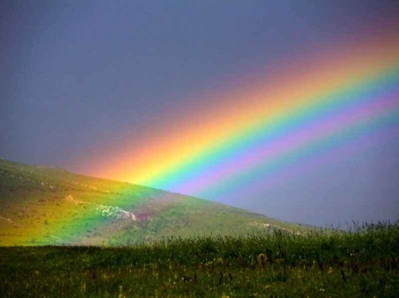 Rainbow over Hill — Blue