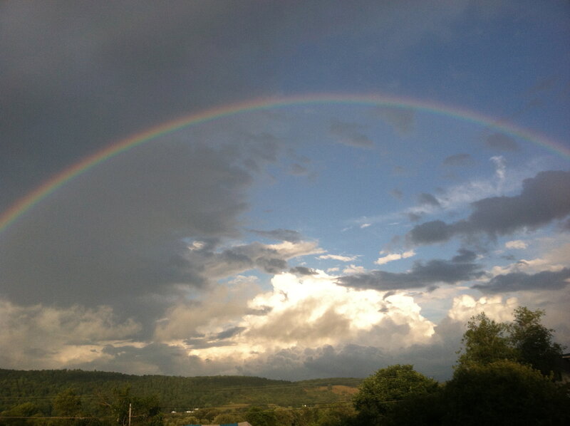Rainbow over Hills — Blue
