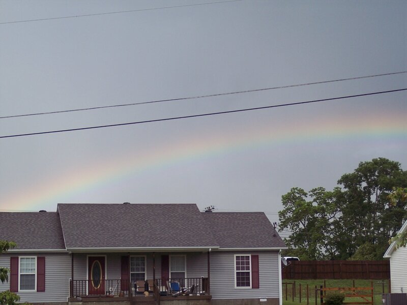 Rainbow over House — Gray