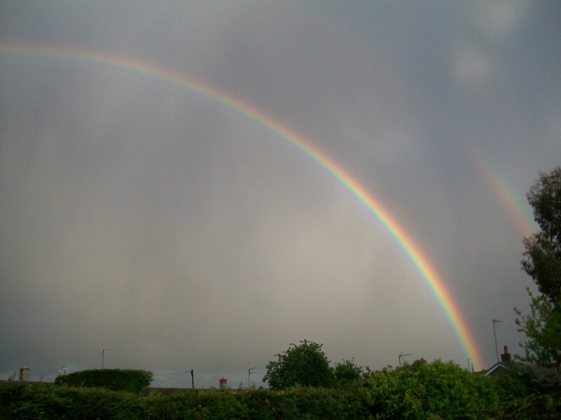 Rainbow over Houses