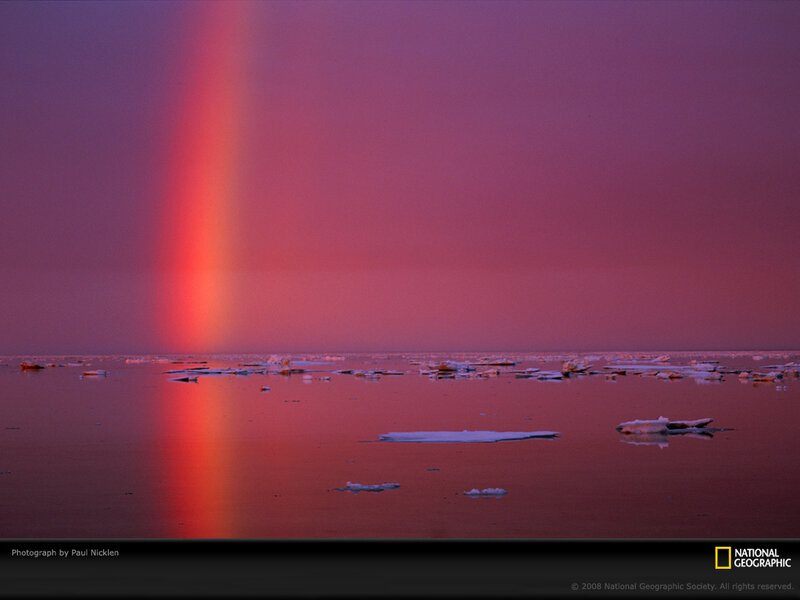 Rainbow over Ice Floes