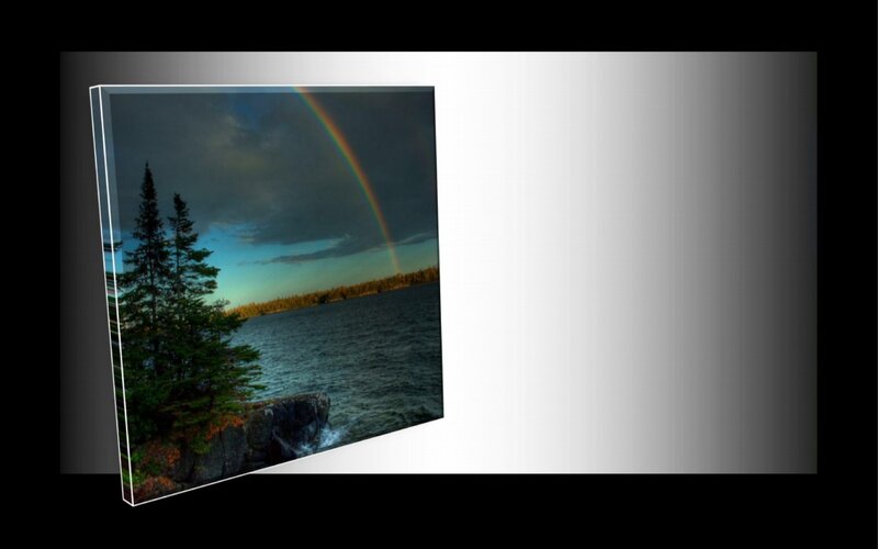 Rainbow over Lake — Blue, Dramatic, Sunset