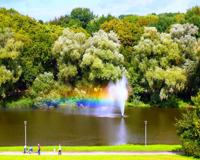 Rainbow over Lake Fountain