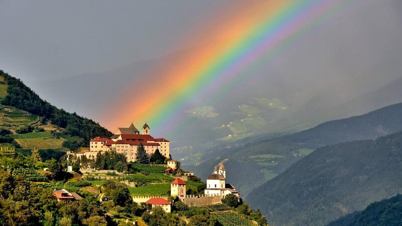 Rainbow over Monastery