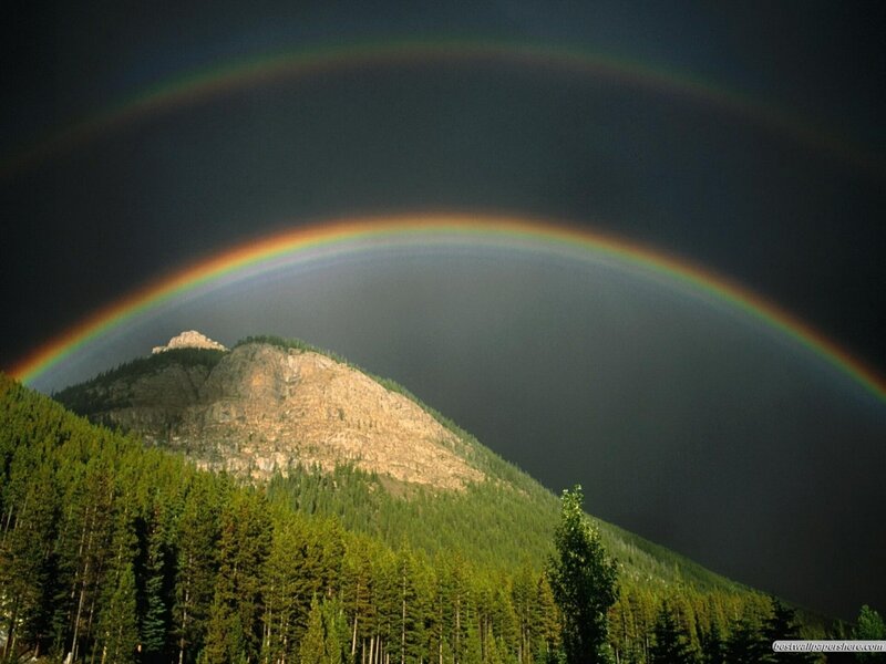 Rainbow over Mountain — Green