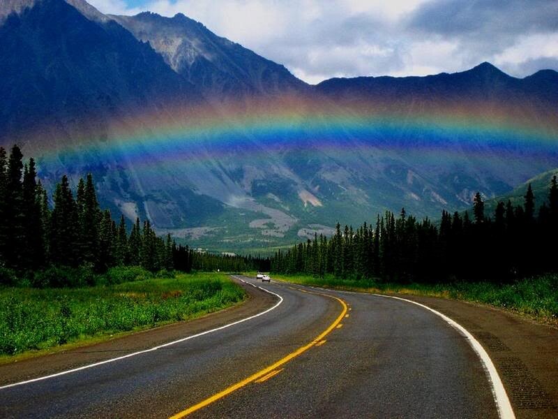 Rainbow over Mountain Road — Green