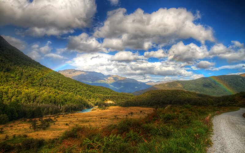 Rainbow over Mountain Valley — Blue