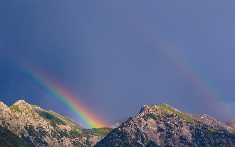 Rainbow over Mountains — Photograph