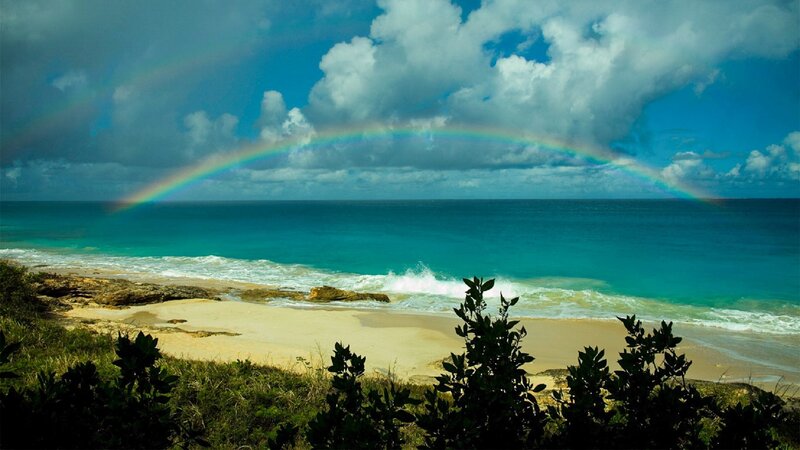 Rainbow over Ocean Beach — Blue
