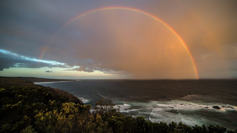 Rainbow over Ocean — Orange