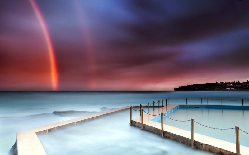 Rainbow over Ocean Pool — Purple