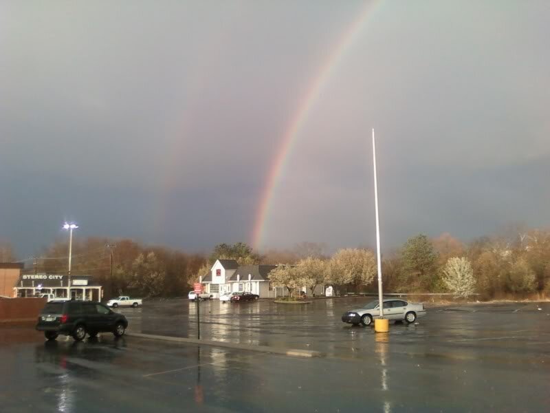 Rainbow over Parking Lot